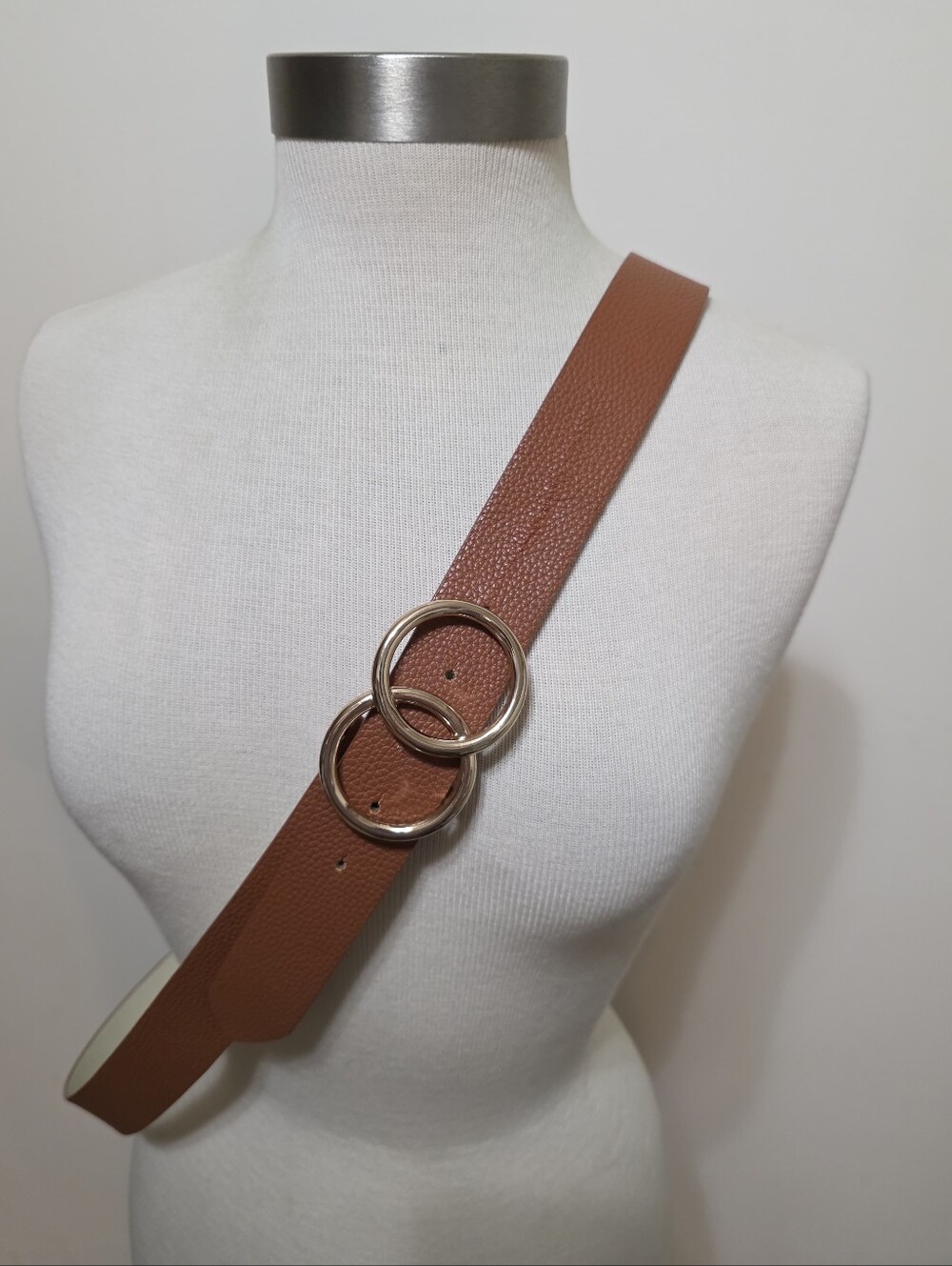 Torrid Conac Faux Leather Double Ring Buckle Belt Sz 3